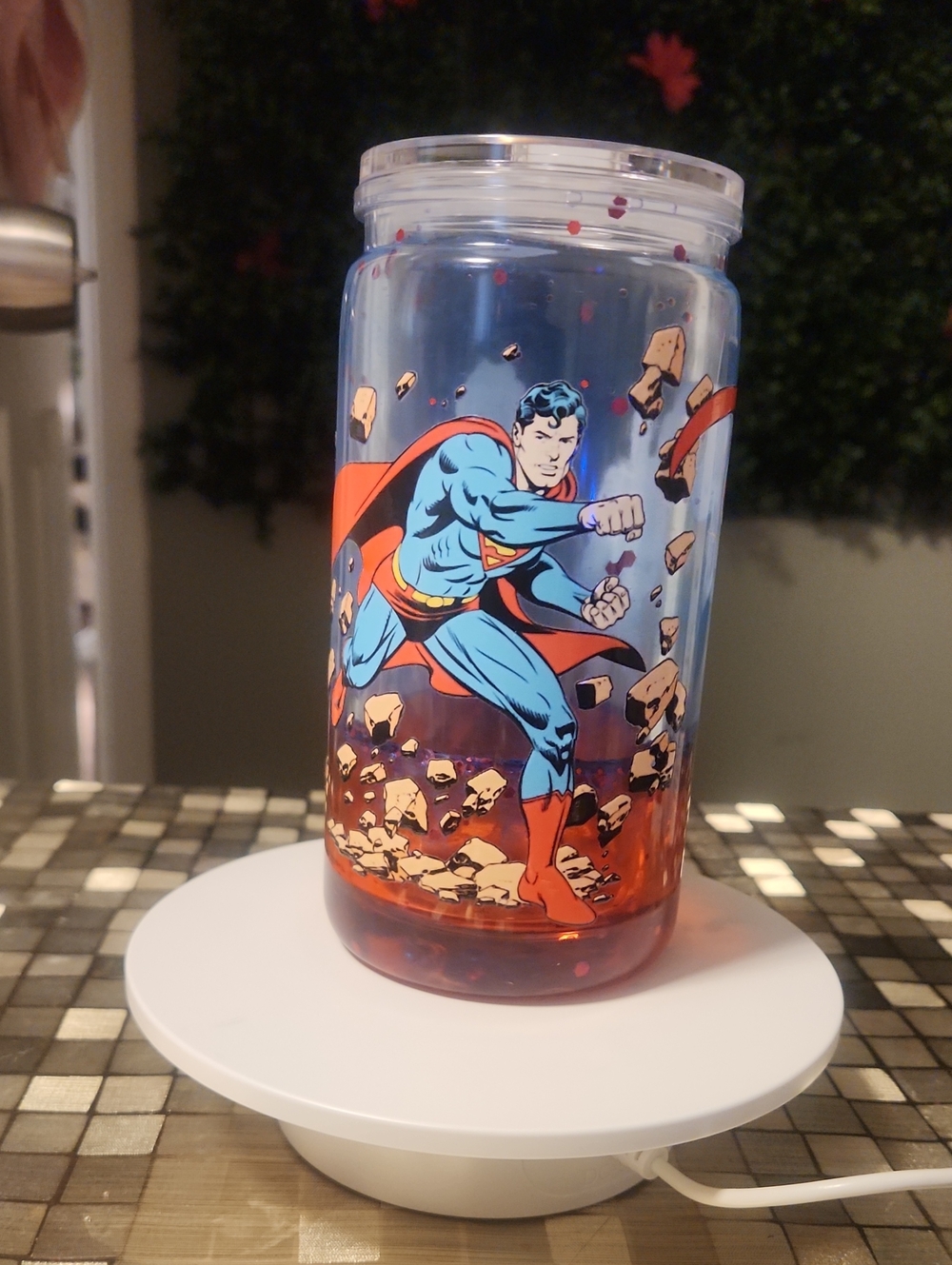 Superman Graphic Plastic Tumbler - Blue & Red